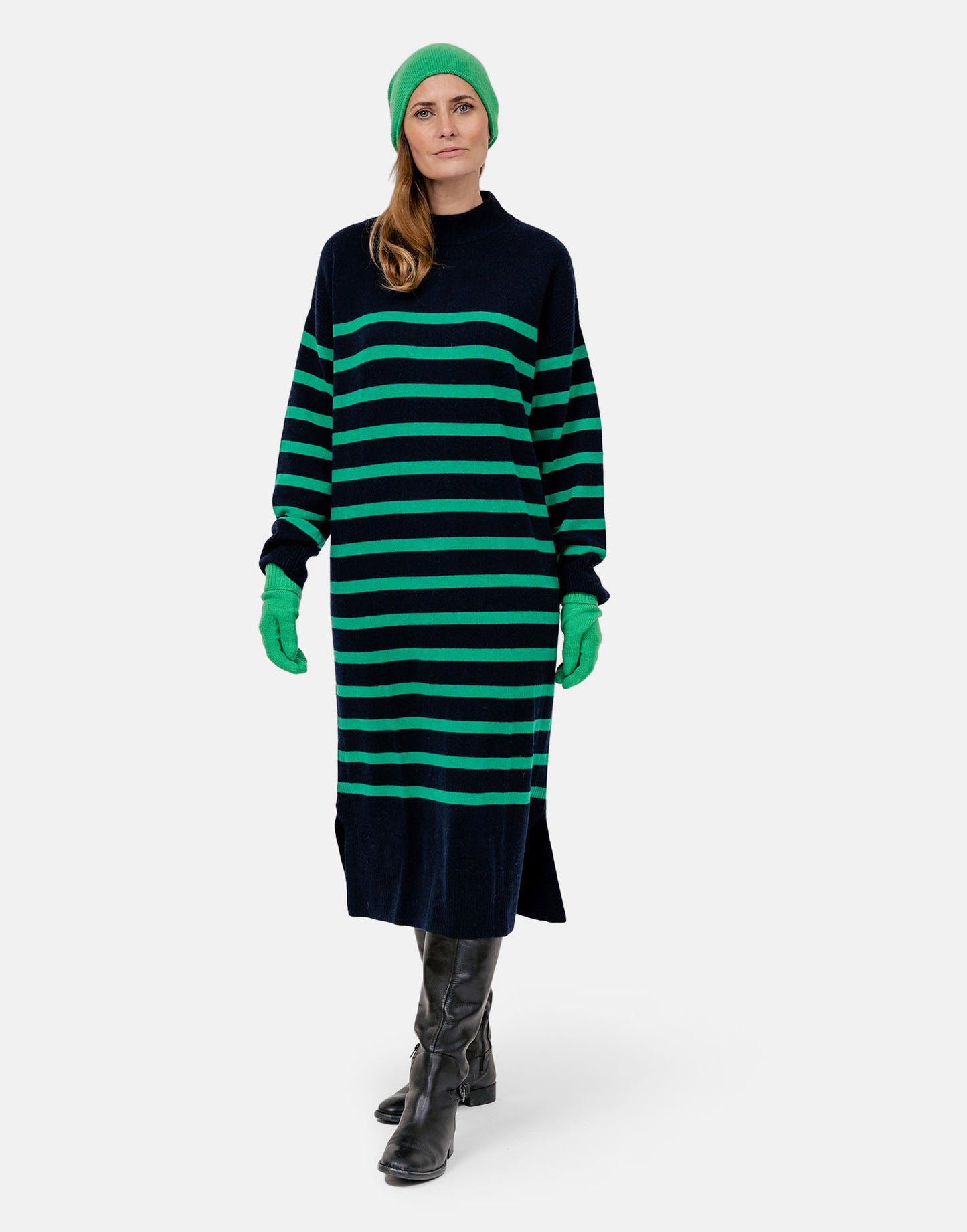 Ingrid Navy Cashmere Dress