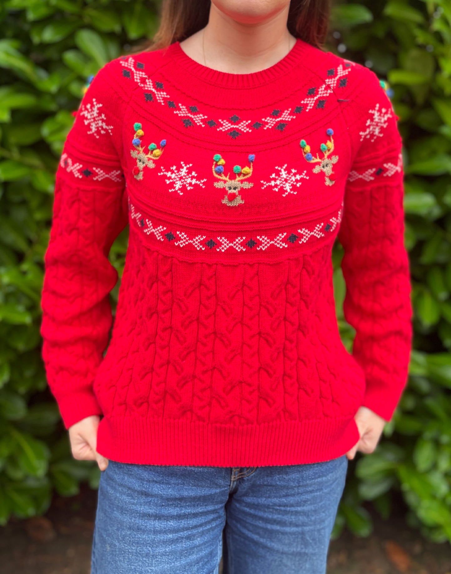 Cupid Reindeer Fairisle Jumper
