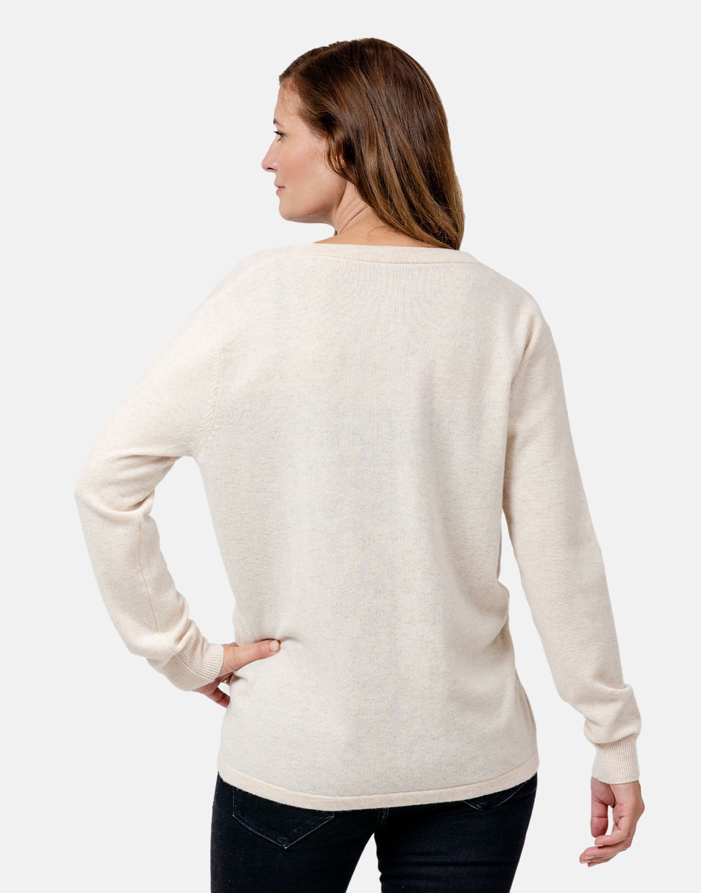 Snuggle Wrap Oatmeal Cashmere Jumper