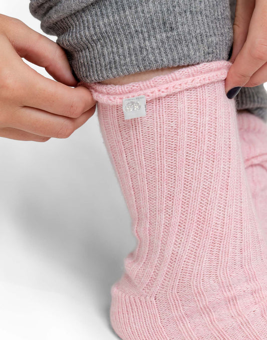 Toastie Pink Cashmere Socks