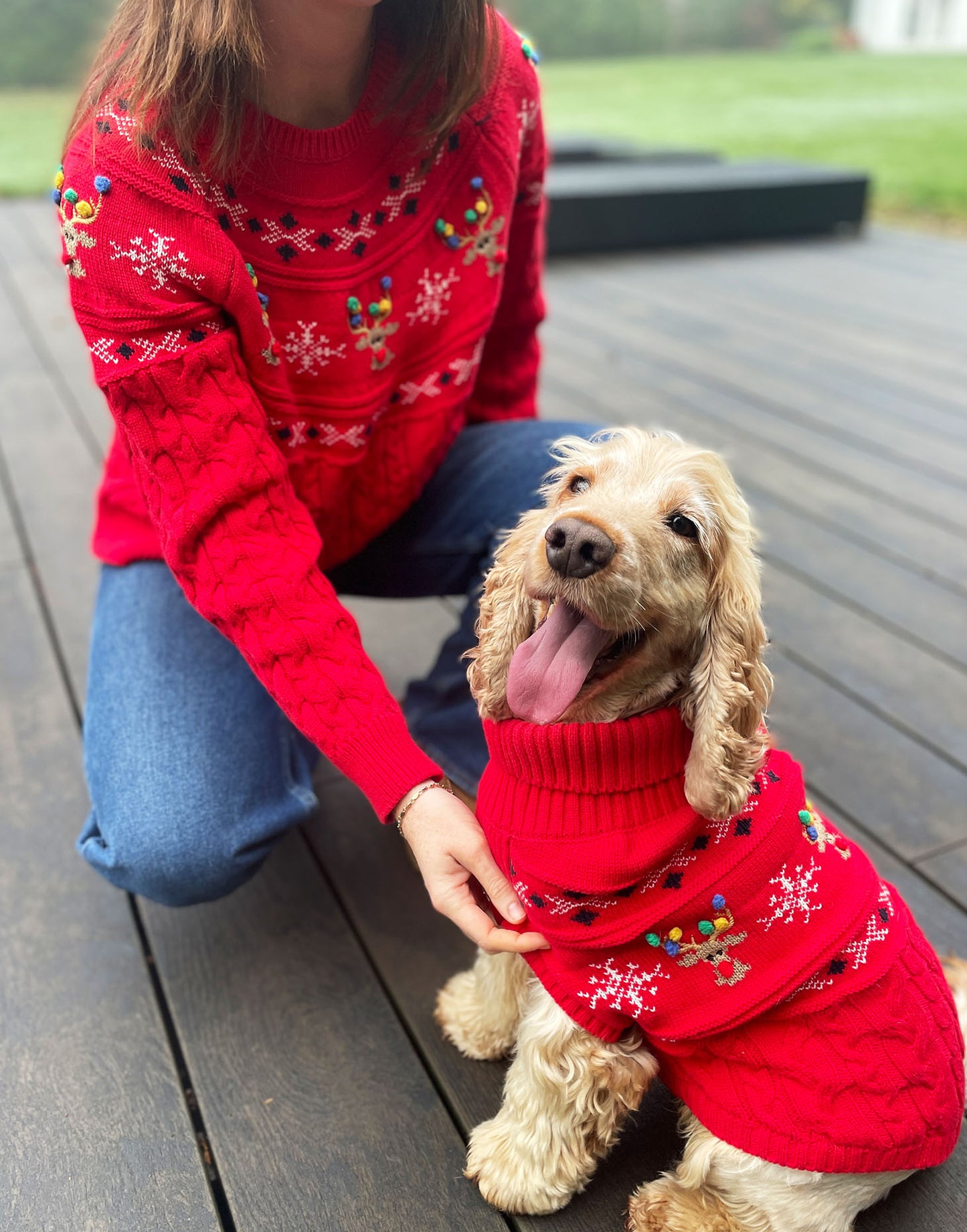 Cupid Reindeer Fairisle Jumper